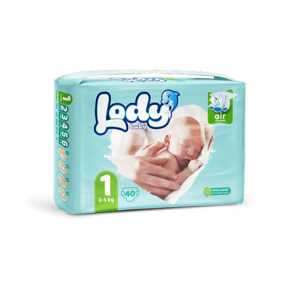 Lody Newborn Baby Diapers 40pcs (2-5kg)