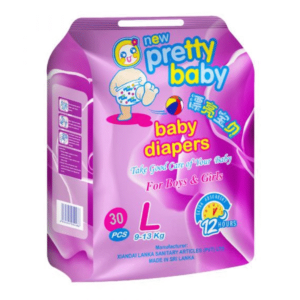 Pretty Baby Large Size Disposable Baby Diapers 30 Pcs