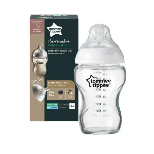 Tommee Tippee Closer to Nature Pure Glass Feeding Bottle 250ml