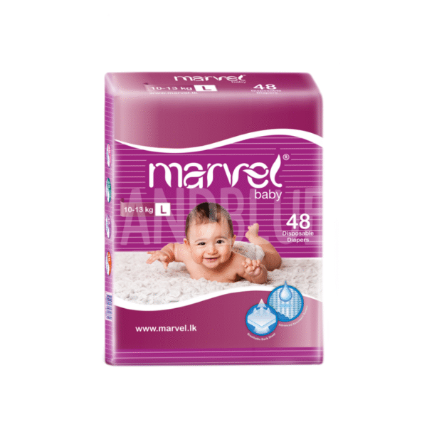 Marvel Baby Diapers Size Large 10-13Kg - 48pcs pack