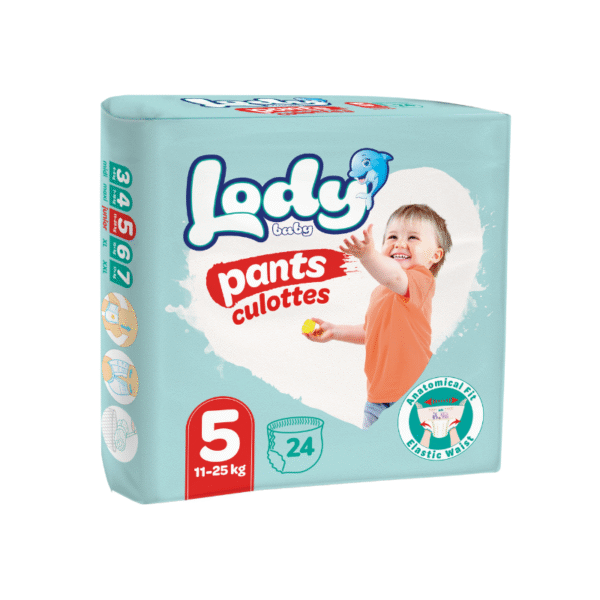 LODY Baby Diapers Baby Pants Junior Twin Pack Elastic Waist 24 Pcs 11-25 kg