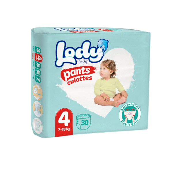 LODY Baby Diapers Baby Pants Maxi Twin Pack Elastic Waist 30 Pcs 7 - 18 kg