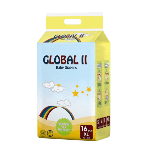 Global II Baby Diapers 16pcs XL (13kg+)
