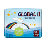 Global II Baby Diapers 30pcs Large (8kg-13kg)