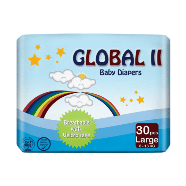 Global II Baby Diapers 30pcs Large (8kg-13kg)