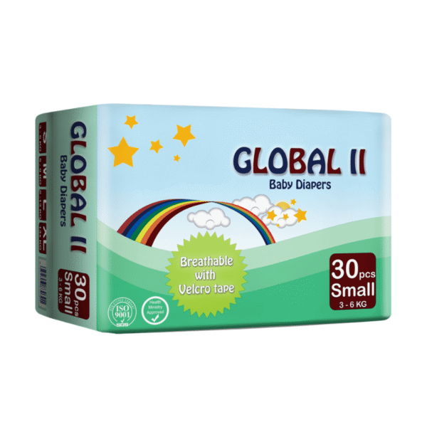 Global II Baby Diapers 30pcs Small (3kg -6kg)