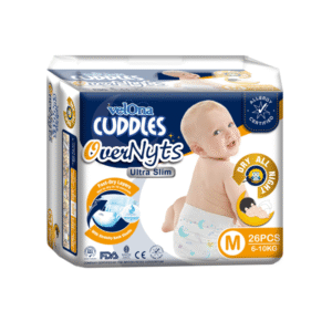 Velona Cuddles Overnyts Ultra Slim Baby Diapers M 26 Pcs (6-10kg)