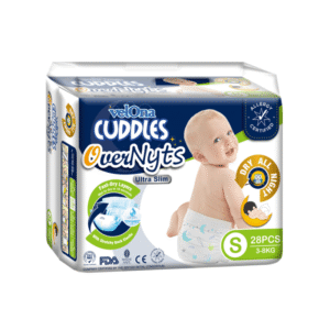 Velona Cuddles Overnyts Ultra Slim Baby Diapers S 28 Pcs (3-8kg)